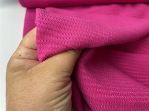 Fastvævet viscose - intens og klar fuchsia med struktur